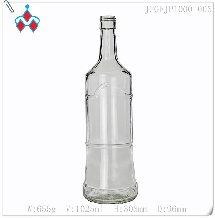 Tuščias butelis alkoholiniams gėrimams 1000 ml