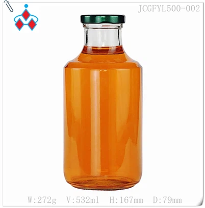 Gaiviųjų gėrimų stiklo butelis 500 ml